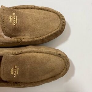 COACH Women’s Amber Suede Leather Loafers Camel Size 7.5